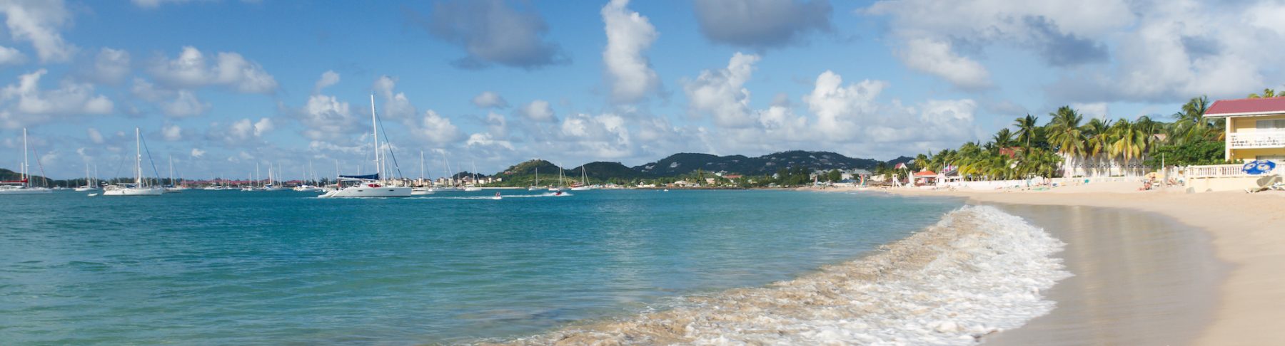 Surf On A Caribbean Beach